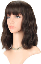 Load image into Gallery viewer, Estelle Fiber Heat Resistant Wig, Nature looking ,Curl, Bodywave, Straight, long, Short, Black, Brown, for Cosplay Daily Party Use Synthetic Hair Replacement Wig For Fashion Women (Black Mix Brown)
