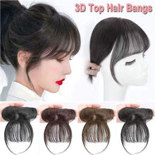 Load image into Gallery viewer, Estelle 3D Large Hair Bangs Clip 100 Natural Human Faux Bangs Clip on Bangs for Daily Wear Lightly Curved Black مشبك الانفجارات الكبيرة ثلاثية الأبعاد من Estelle ، 100 غرة طبيعية بشرية ، مشبك على الانفجارات للارتداء اليومي باللون الأسود المنحني قليلاً
