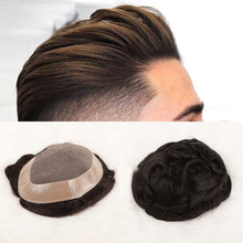 Load image into Gallery viewer, Estelle Australian Hair Patch for Men, 100% Human Hair, Natural Looking Thin Front Lace Hair Brown
