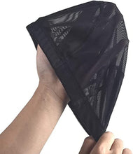 Load image into Gallery viewer, Estelle Durable 2 Packs Dome Wig Caps Black Close End Mesh Wig Caps for Woman Hair Extensions Weave Wig Wearing Stretchy Spandex Wig Caps for Wig Making Free Size
