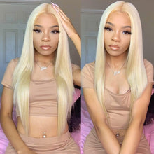 Load image into Gallery viewer, Estelle Fashion Light Blonde Lace Front Wig for Women, Long Wavy Synthetic Wigs 20 inches Blonde شعر مستعار أمامي من الدانتيل الأشقر الفاتح أنيق للنساء ، شعر مستعار صناعي طويل مموج 20 بوصة أشقر
