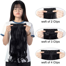 Load image into Gallery viewer, Estelle Clip in Hair Extensions 4Pcs 11Clips Curly Wavy Thick Full Head Double Weft Clip on Synthetic Hair Extension وصلات شعر Estelle Clip في وصلات الشعر 4 قطعة 11 مشابك مموجة ومموجة سميكة كاملة الرأس بمشبك مزدوج اللحمة على وصلات الشعر الاصطناعية
