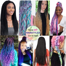 Load image into Gallery viewer, Eestelle 6 Packs Ombre Jumbo Braiding Hair Extensions 24 Inch High Temperature Synthetic Fiber Hair Extensions 6 عبوات من وصلات الشعر المضفرة الجامبو أومبير أومبير 24 بوصة وصلات شعر من الألياف الاصطناعية بدرجة حرارة عالية
