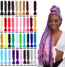 Load image into Gallery viewer, Eestelle 6 Packs Ombre Jumbo Braiding Hair Extensions 24 Inch High Temperature Synthetic Fiber Hair Extensions 6 عبوات من وصلات الشعر المضفرة الجامبو أومبير أومبير 24 بوصة وصلات شعر من الألياف الاصطناعية بدرجة حرارة عالية
