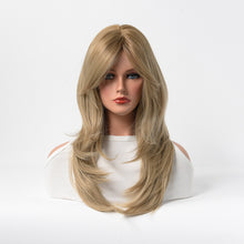 Load image into Gallery viewer, Estelle Full Wig for Heat Resistant Synthetic Wig Natural Long Straight Wig With Bangs Lady Fiber Wig
