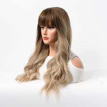 Load image into Gallery viewer, Estelle Wig Female Long Curly Hair Big Wave Medium Long Full Headgear Ash Blonde
