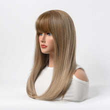 Load image into Gallery viewer, Estelle Long Straight Hair Female Milk Blonde Wigs Full Head Covers Golden Blonde
