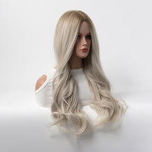 Load image into Gallery viewer, Estelle Wig Female Long Curly Hair Big Wave Medium Long Full Headgear Greyish Dark Blonde
