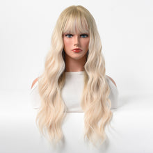 Load image into Gallery viewer, Estelle Wig Female Long Curly Hair Big Wave Medium Long Full Headgear Lightest Blonde 3
