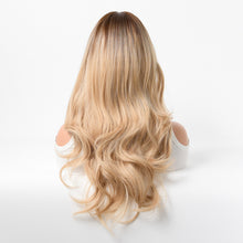 Load image into Gallery viewer, Estelle Wig Female Long Curly Hair Big Wave Medium Long Full Headgear Golden Mix Light Brown

