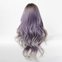Load image into Gallery viewer, Estelle Wig Female Long Curly Hair Big Wave Medium Long Full Headgear Greyish Purple
