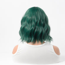 Load image into Gallery viewer, Estelle Cross Border Short Straight Hair BOBO Pink Highlights Female Chemical Fiber Rose Net Wig Dark Green
