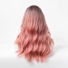 Load image into Gallery viewer, Estelle Wig Female Long Curly Hair Big Wave Medium Long Full Headgear Pink Grey
