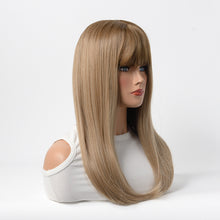 Load image into Gallery viewer, Estelle Long Straight Hair Female Milk Blonde Wigs Full Head Covers Golden Blonde

