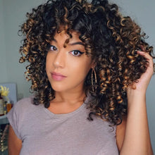 Load image into Gallery viewer, Estelle European and American wig female African small curly explosive head long curly hair head cover chemical fiber high temperature silk wig Afro wigs
