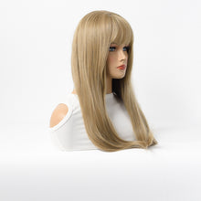 Load image into Gallery viewer, Estelle Long Straight Hair Female Milk Blonde Wigs Full Head Covers Golden
