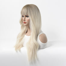 Load image into Gallery viewer, Estelle Wig Female Long Curly Hair Big Wave Medium Long Full Headgear Dull Blonde

