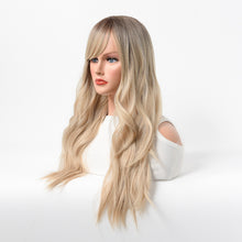 Load image into Gallery viewer, Estelle Wig Female Long Curly Hair Big Wave Medium Long Full Headgear Light Blonde
