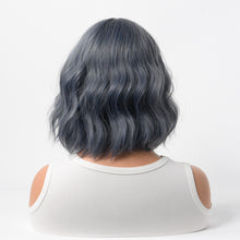 Load image into Gallery viewer, Estelle Cross Border Short Straight Hair BOBO Pink Highlights Female Chemical Fiber Rose Net Wig Dark Grey
