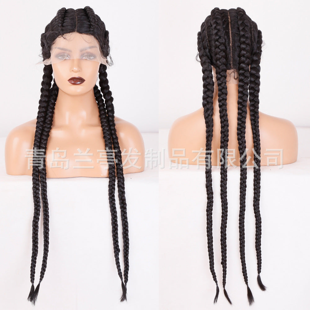 Estelle European And American Wigs New Wig Four Strand Dirty Braids Realistic Braids Headgear Natural Doll Hair