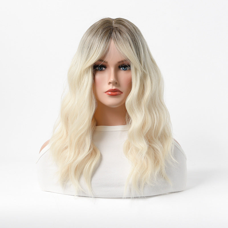 Estelle Wig Female Long Curly Hair Big Wave Medium Long Full Headgear