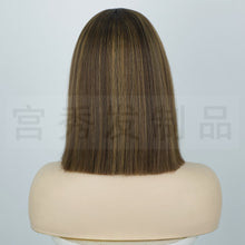 Load image into Gallery viewer, Estelle Wig European and American women&#39;s wig Front lace small lace bobo head wig Straight hair chemical fiber headgear wigs
