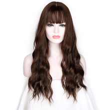 Load image into Gallery viewer, Estelle European and American Wigs Chemical Fiber High Temperature Silk Long Curly Hair Water Ripple Ladies Headgear Wigs
